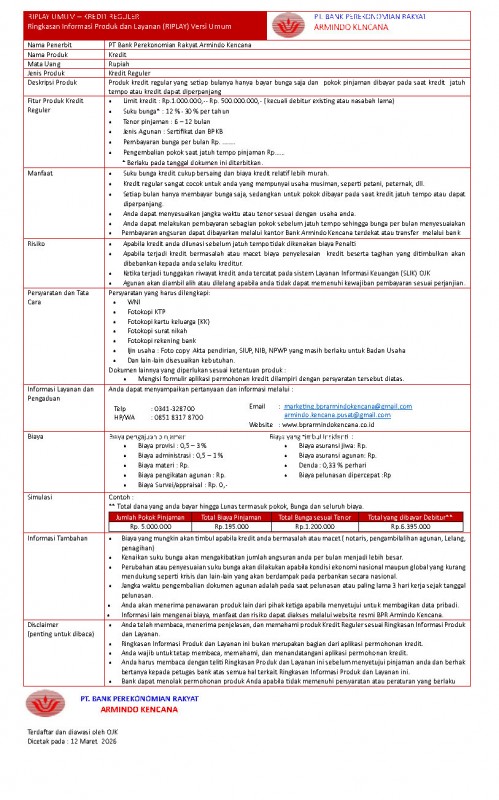 RIPLAY KREDIT VERSI UMUM - REGULER